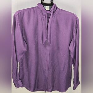 Vintage 90's Abercrombie & Fitch Heritage Cottage Academia Purple Blouse, Size 8